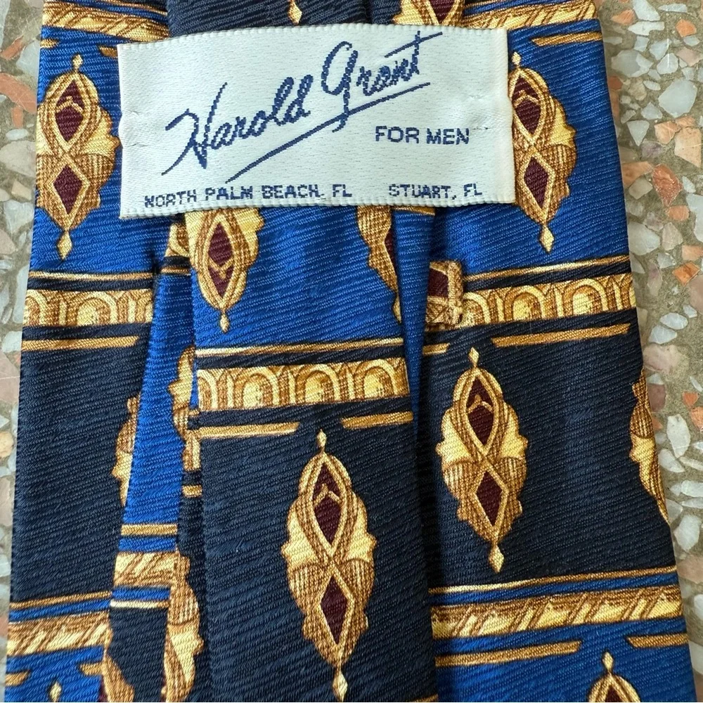 Vintage Ralph Lauren and Harold Grant Tie Silk Classic Style